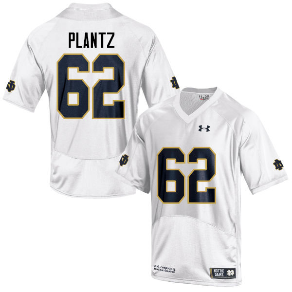Men #62 Logan Plantz Notre Dame Fighting Irish College Football Jerseys-White